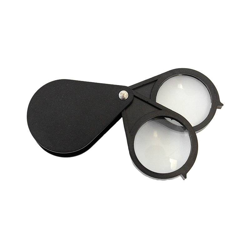 6X Slide Folding Pocket Magnifying Glass with Double Lenses, industrial magnifying  glass supplier