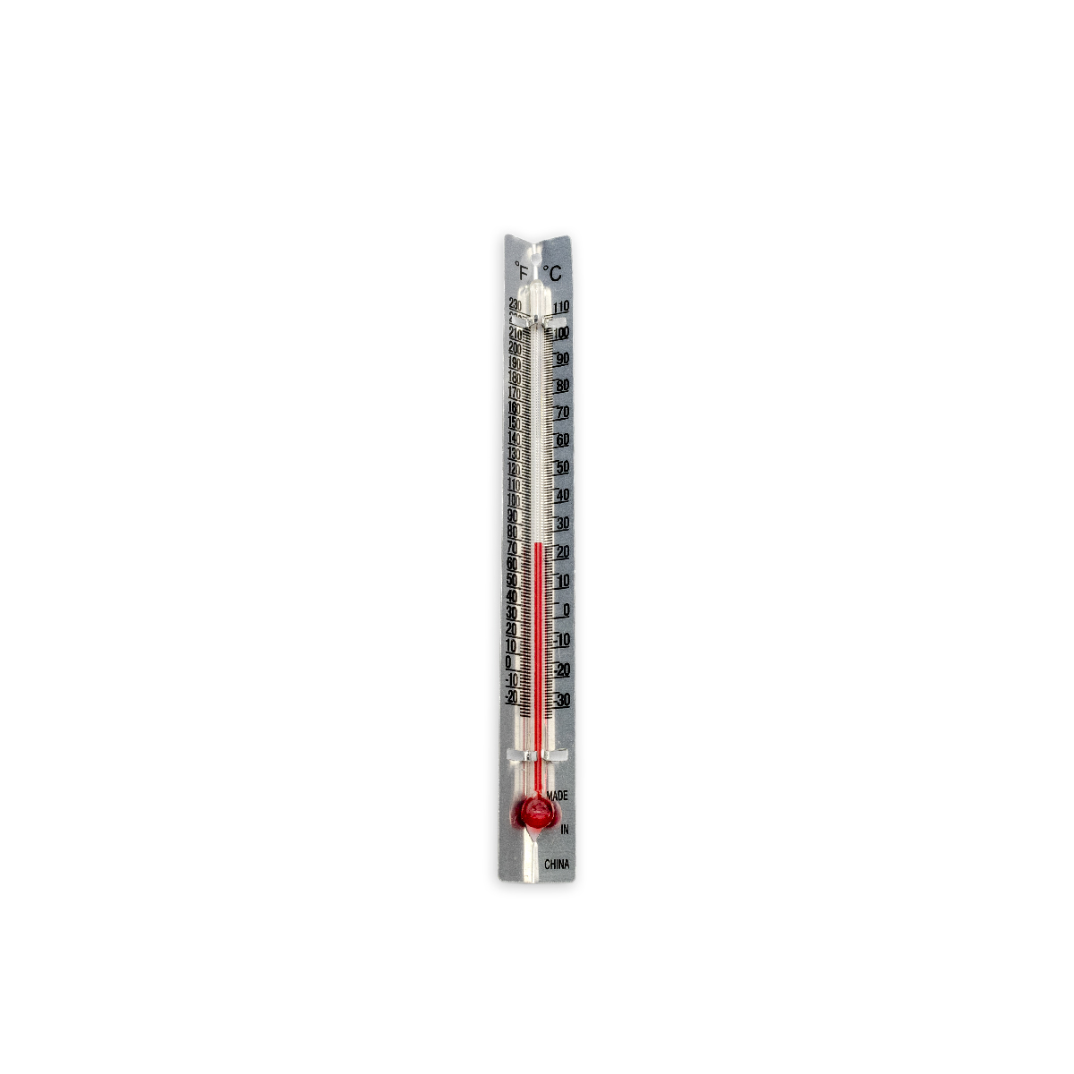 Room Thermometer with Flat Metal Back, Celsius - Fahrenheit