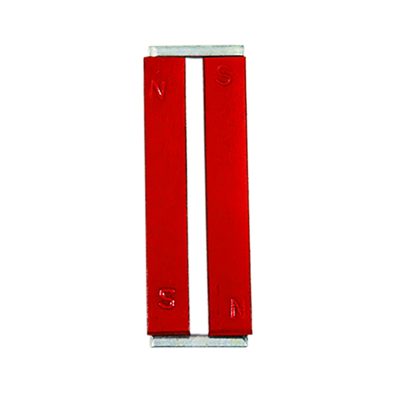 Steel Bar Magnet Red/Red 3 x 0.5 x 0.19, Pair - American Scientific